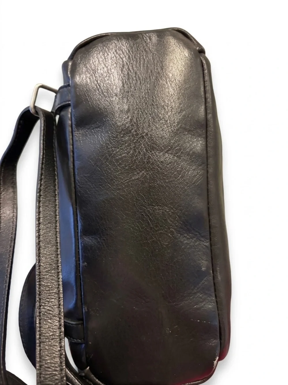 American Eagle Outfitters Black Genuine Made In Italy Leather Mini Backpack